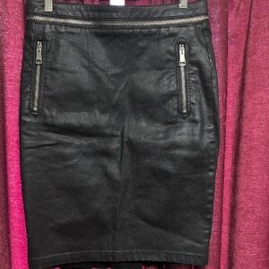 Burberry Black Mini Skirt with Zipper Accents